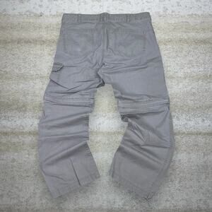 Vintage Y2K Quechua Hiking Pants 40x34 Relaxed Fit Tan Unzips to Shorts